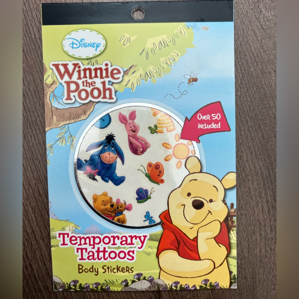 NEW Vintage Y2K Winnie the Pooh Temporary Tattoo Booklets - 2 Total